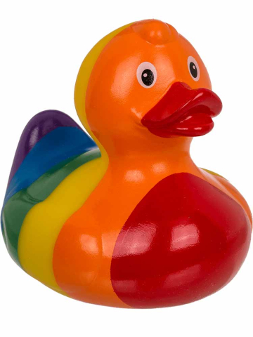 Regenbogen Badeente Quietscheente 