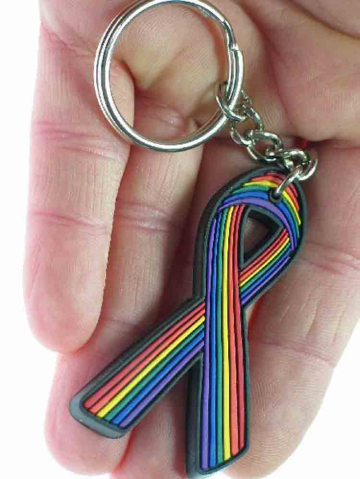 Schlüsselring Ribbon Regenbogen Pride 