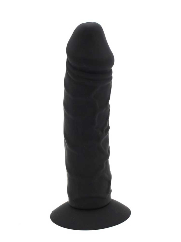 Silikon-Dildo 20cm mit Saugnapf schwarz 