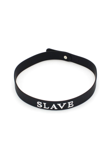 Silikon Halsband schwarz SLAVE 