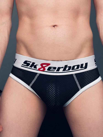 Sk8erboy Mesh Backless Brief - schwarz 