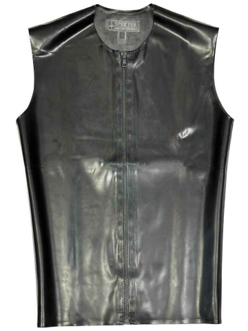 SPEXTER Rubber T-Shirt ohne Arm mit Reißverschluß - schwarz 