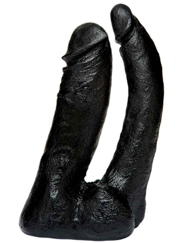 VAC-U-LOCK 6 inch Doppeldildo - schwarz 