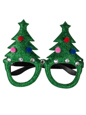 Weihnachten Spaß-Brille - grüner Baum 