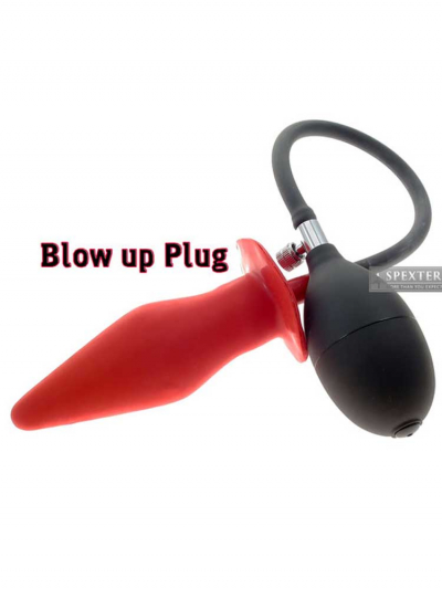 Blow-Up Butt Plug Größe S - rot + Schaumkern 