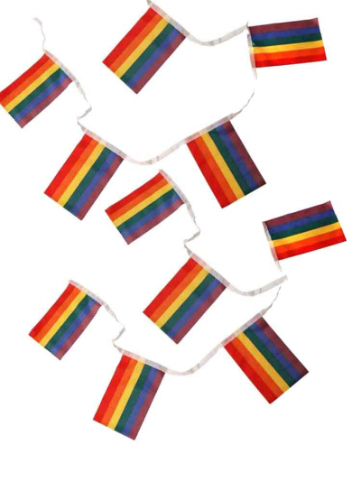 Gay Pride Regenbogen Flaggenkette 14x21cm 