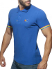 ADDICTED Rainbow Polo Shirt royalblau 