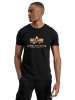 Alpha Industries Basic T-Shirt Foilprint schwarz-gold 