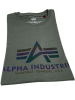 Alpha Industries Basic T-Shirt Rainbow Ref - vintage green 