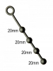 Analkugeln - Anal-Balls - Silikon -XS- 4x20mm schwarz 