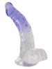 Dildo Crystal Clear Curved 7.5" mit Saugnapf 