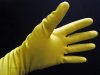 Gummi-Handschuhe - kurz in gelb 