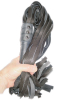 Flogger 40 Riemen 76cm Hirsch SCHWARZ-GRAU 