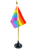 Gay Pride Flagge mit Ständer 