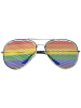 Gay Pride Regenbogen Brille Metallrahmen 