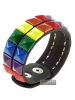 Gay Pride Regenbogen Armband mit Nieten 