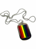 Gay Pride Regenbogen DOG TAG an Kette 