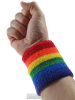 Gay Pride Regenbogen Schweißband Handgelenk 