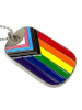Progressive Pride Regenbogen TAG an Kette 