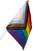 Progressive Pride Regenbogen Flagge 26x19cm 