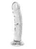 Dildo aus Glas - Penisform anatomisch 19cm - klar 