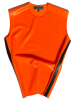 Gummi T-Shirt ohne Arm orange - schwarze Streifen 