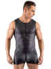 Singlet ärmellos mattlook schwarz 