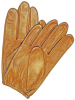 Leder-Handschuhe DELUXE POLICE GLATT HELLBRAUN 