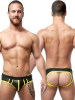 Mister B Neopren Jock Brief schwarz-gelb 