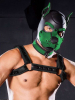 Mister S Neopren K9 Puppy-Maske - schwarz/hunter grün 