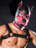 Mister S Neopren K9 Puppy-Maske - schwarz/pink 