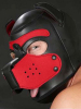 Mister S Neopren Puppy-Maske - schwarz/rot 