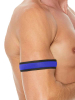 Neopren Bizepsband Oberarmband Klettverschluss blau 