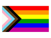 Progressive Regenbogen Flagge 90x150cm 