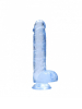 REALROCK Dildo Crystal Clear 6" blau 