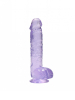 REALROCK Dildo Crystal Clear 6" purple 