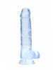 REALROCK Dildo Crystal Clear 8" blau 