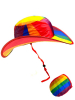 Regenbogen faltbarer Hut mit Tasche 