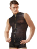 Herren-Shirt Powernet transparent schwarz 