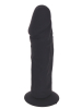 Silikon-Dildo 20cm mit Saugnapf schwarz 