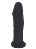 Silikon-Dildo 17cm mit Saugnapf schwarz 