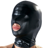 Spandex Maske, Mund offen WET-LOOK glänzend 