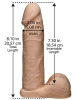 VAC-U-LOCK 8 inch Dildo FIRMSKIN - hell 