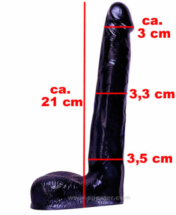 Dildo Modell SLIM - schwarz  2