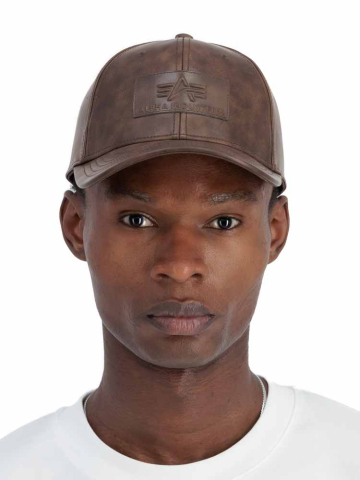 Alpha Industries PU Logo Cap braun  2