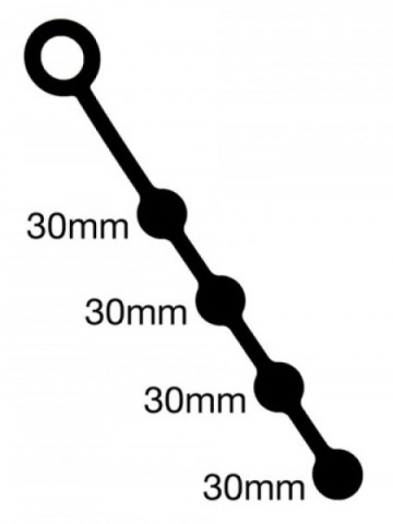 Analkugeln - Anal-Balls - Silikon -S- 4x30mm schwarz  2