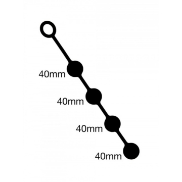 Analkugeln - Anal-Balls - Silikon -M- 4x40mm schwarz  2