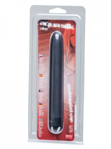 AQUA SILK Vibrator 18cm schwarz  2