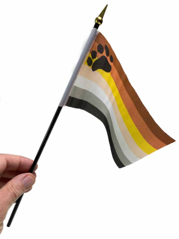 Bear Pride Flagge 10x15cm  2