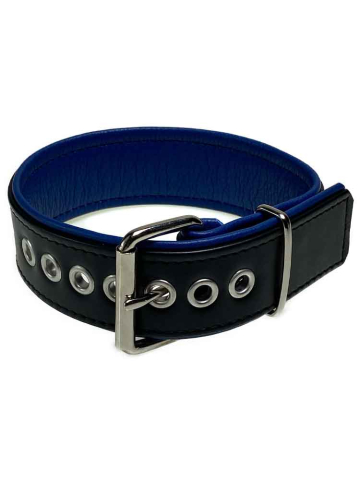 Bizeps-Band Oberarmband mit Schließe - blaue Paspel  2